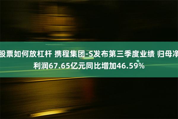 股票如何放杠杆 携程集团-S发布第三季度业绩 归母净利润67.65亿元同比增加46.59%